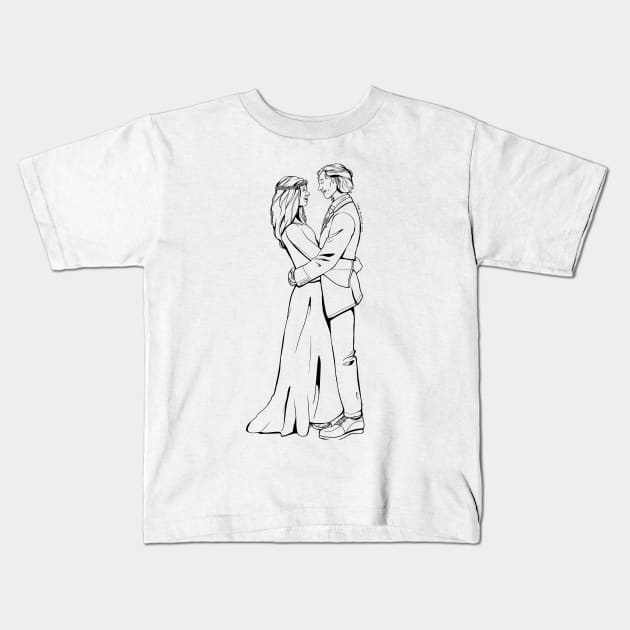 Wayhaught Wedding (White) Kids T-Shirt by badartndadjokes